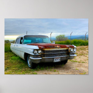 Oude Cadillac Poster