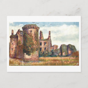 Oude Caerlaverock Castle in Dumfries, Schotland Briefkaart