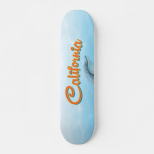 Oude Californische Dolfijn-reisposter Skateboard