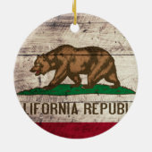 Oude Californische vlag Keramisch Ornament (Achterkant)