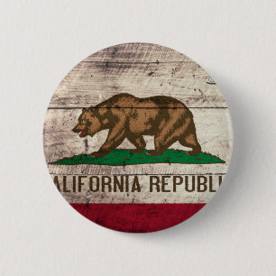Oude Californische vlag Ronde Button 5,7 Cm