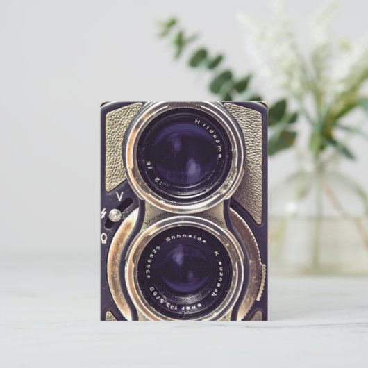 Oude camera briefkaart (Staand voorkant)