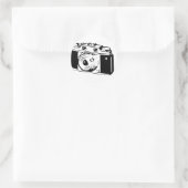 Oude camera ronde sticker (Tas)