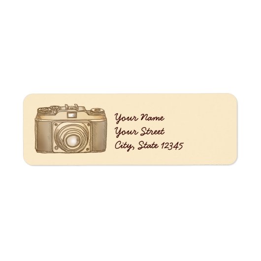 Oude cameradresslabels etiket (Voorkant)