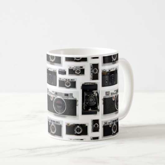 Oude  camera's in Bulk witte Mok (Voorkant rechts)