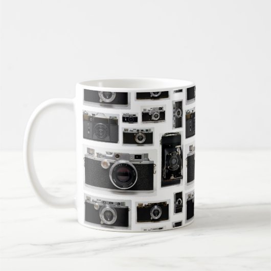Oude  camera's in Bulk witte Mok (Links)