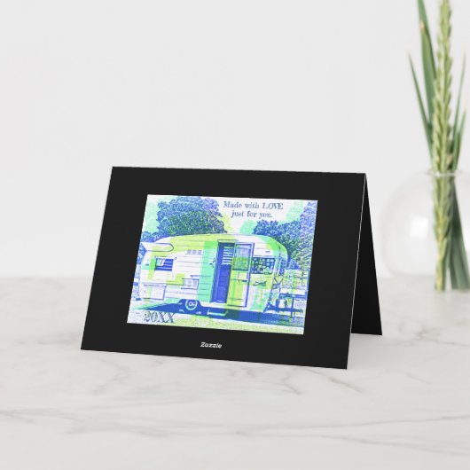 Oude camper Fijne Vaderdag Kaart (Achterkant)