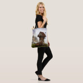 oude canvas tas (Op model)