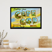 Oude Cape Cod Mass. Art Deco Poster (Keuken)