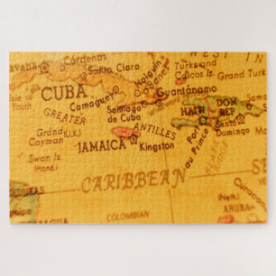 Oude Caribische Kaart Jamaica Legpuzzel