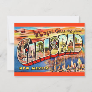 Oude Carlsbad NM ansichtkaart Briefkaart