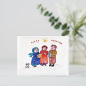 Oude Caroling Briefkaart (Staand voorkant)