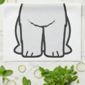 Oude Cartoon van Sheepdog Dog Theedoek (Gevouwen)