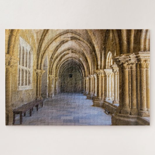 Oude Cathedraal Cloister Hallway Legpuzzel (Horizontaal)