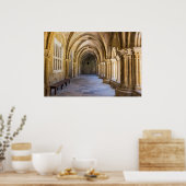 Oude Cathedraal Cloister Hallway Poster (Keuken)