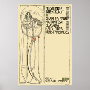 Oude Charles Rennie Mackintosh sjabloon Poster