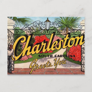 Oude Charleston SC ansichtkaart Briefkaart