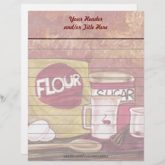 Oude Chef Letterhead Custom Briefhoofd (Voorkant / Achterkant)