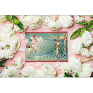 Oude Cherub Valentijnskaart Feestdagenkaart