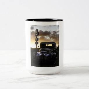 Oude Chevy Truck-Mok Tweekleurige Koffiemok