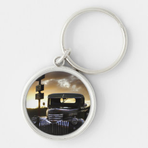 Oude Chevy Truck Sleutelhanger/Keyring Sleutelhanger