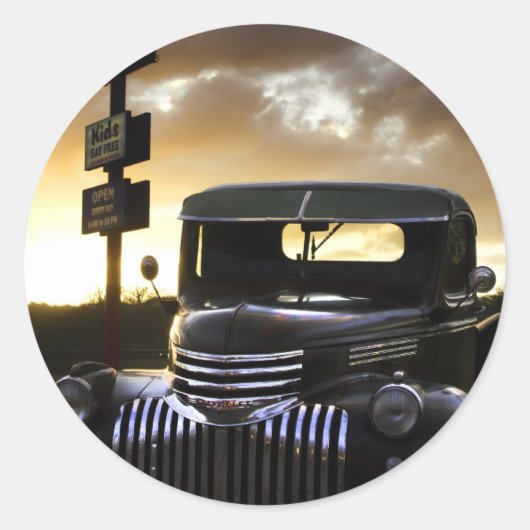 Oude Chevy Vrachtwagen Stickers (Voorkant)