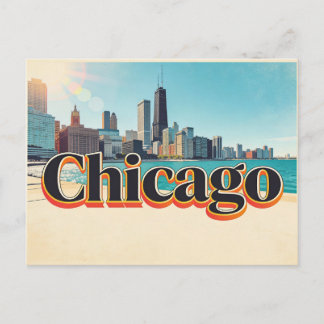 Oude Chicago-reisansichtkaart Briefkaart