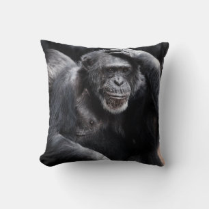 Oude Chimpansee, aangepaste gootkussens Kussen