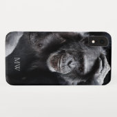 Oude Chimpansee aangepaste monogram telefoongevall Case-Mate iPhone Case (Achterkant (horizontaal))