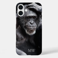 Oude Chimpansee aangepaste monogram telefoongevall