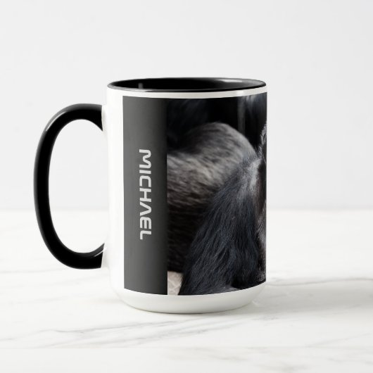 Oude Chimpanzee aangepaste naam mokken (Links)