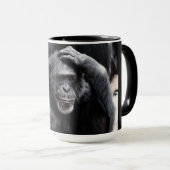 Oude Chimpanzee aangepaste naam mokken (Voorkant rechts)