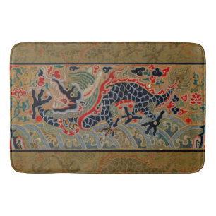 Oude Chinese Draak Zijde Borduurpatroon Badmat
