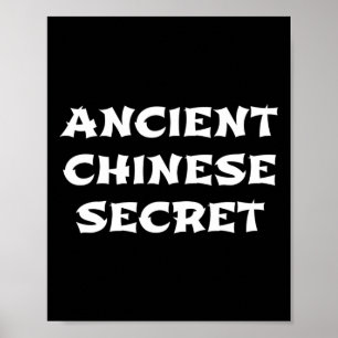Oude Chinese geheim grappige Halloween saus T Shi Poster