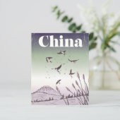 Oude Chinese Reisposter (Staand voorkant)