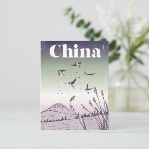 Oude Chinese Reisposter Briefkaart