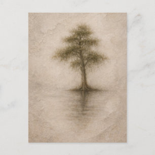 Oude Cipres Landschapskunst Briefkaart