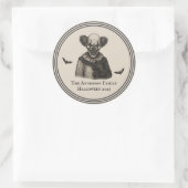Oude Circus | Thema: Griezelige Kermis Halloween Ronde Sticker (Tas)