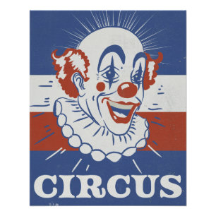 Oude circusaankondiging perfect poster