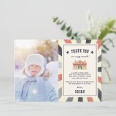 Oude circusfoto bedankkaart (Staand voorkant)