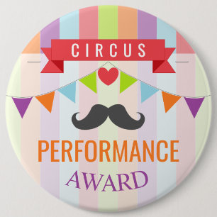 Oude Circusposter Kinderverjaardagsfeestje Ronde Button 6,0 Cm