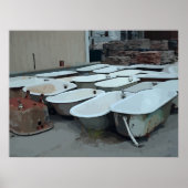 Oude Claw Foot Bath Tubs Poster (Voorkant)