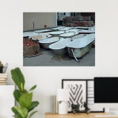 Oude Claw Foot Bath Tubs Poster (Thuiskantoor)