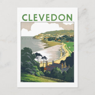 Oude Clevedon Reisposter Briefkaart