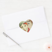 Oude Clown Bedankt Hart Sticker (Envelop)