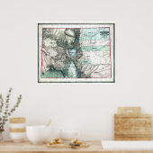 Oude Colorado-kaart 1862 Poster (Keuken)
