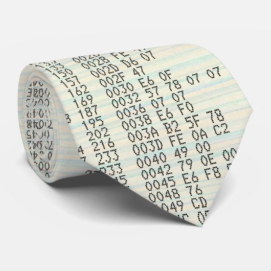 Oude computerbroncode stropdas (Opgerold)