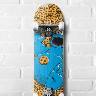 Oude Cookie Monster en koekjes Skateboard