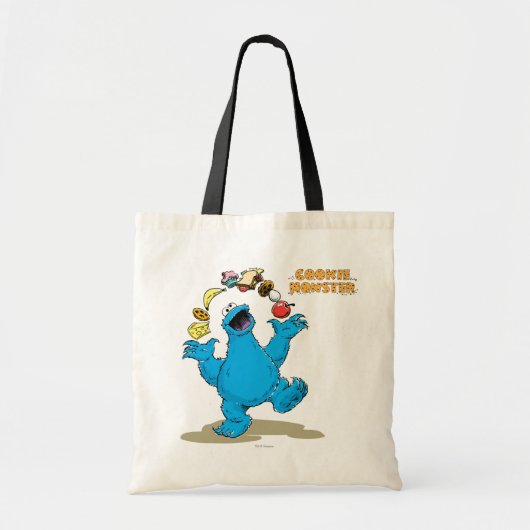 Oude Cookie Monster Jonglerend Tote Bag (Voorkant)
