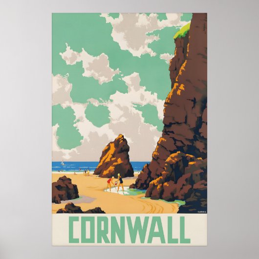 Oude Cornwall Reisposter Print, Brits Poster (Voorkant)